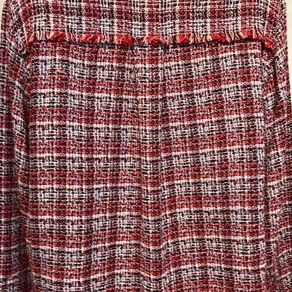 C&A Red Multicoloured Tweed European Jacket Shacket Size‎ EU 36 US M/L - Picture 11 of 16